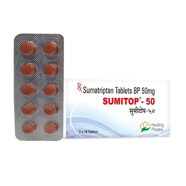 Sumitop 50mg - Sumatriptan Tablet