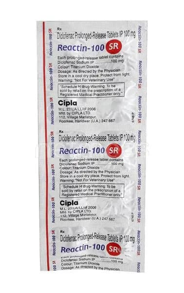 Diclofenac 100mg - Reactin SR in Australia