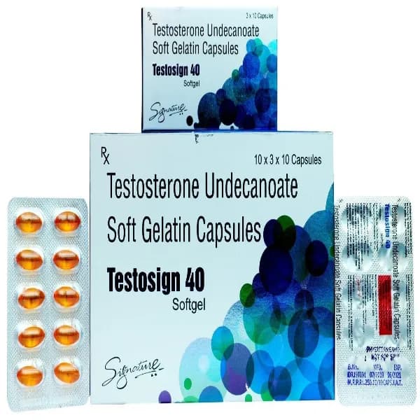 Testosign Soft Gelatin 40mg - Testosterone Capsule 